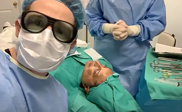 Dr. Castellano During Surgery
